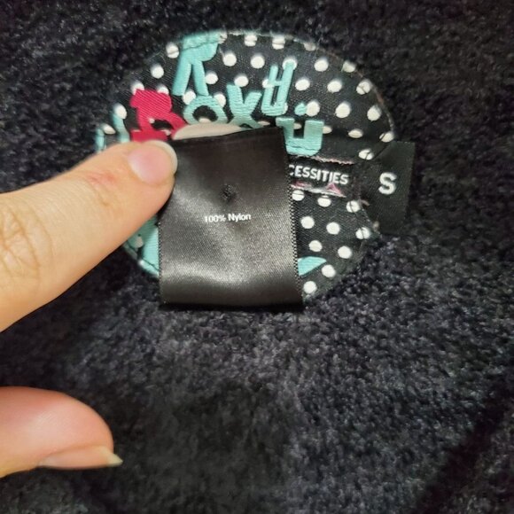 Roxy Junior's 100% Nylon Black Teddy Bear Feel Embroidered Zip Front Jacket Sz S - Picture 5 of 7